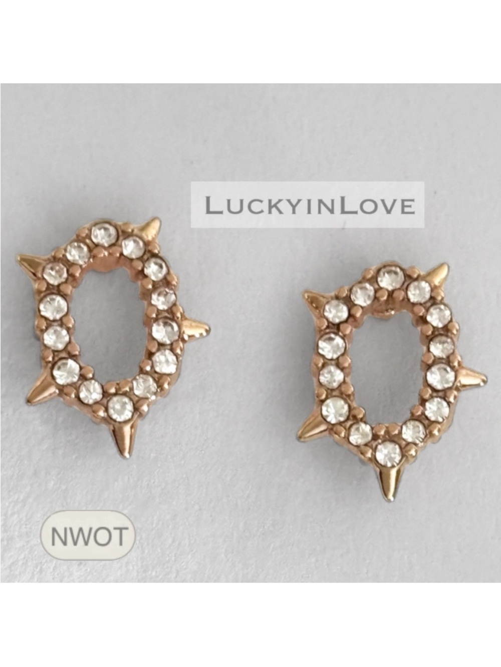 ALEXIS BITTAR • Rose Gold Crystal Stud
Spiked Earrings